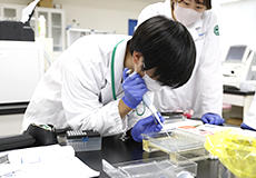 遺伝子検査学の実習の様子