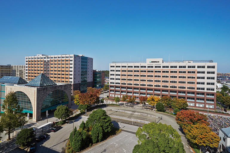 成田キャンパスを上空から移した画像