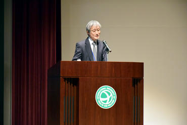 坂元学科長登壇の様子